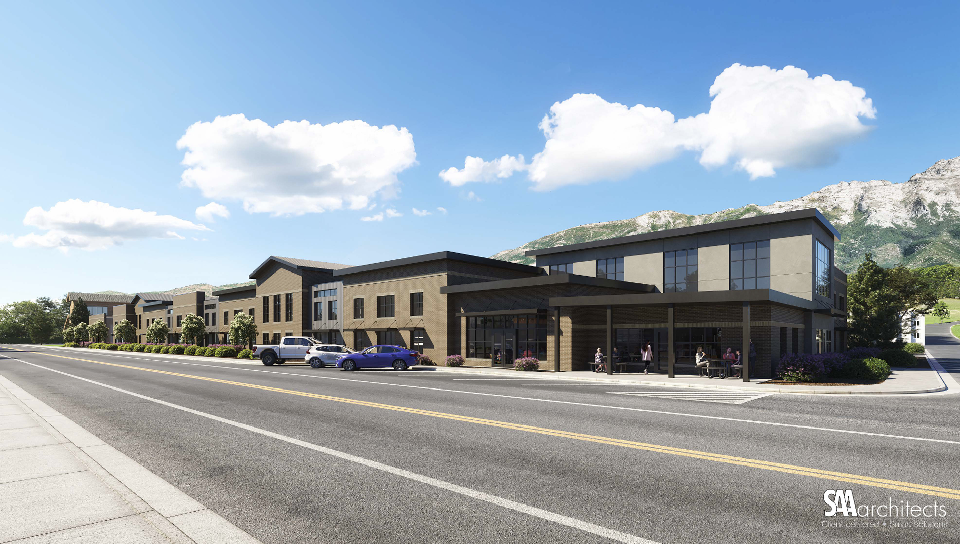 Architectural rendering of The Keep exterior building