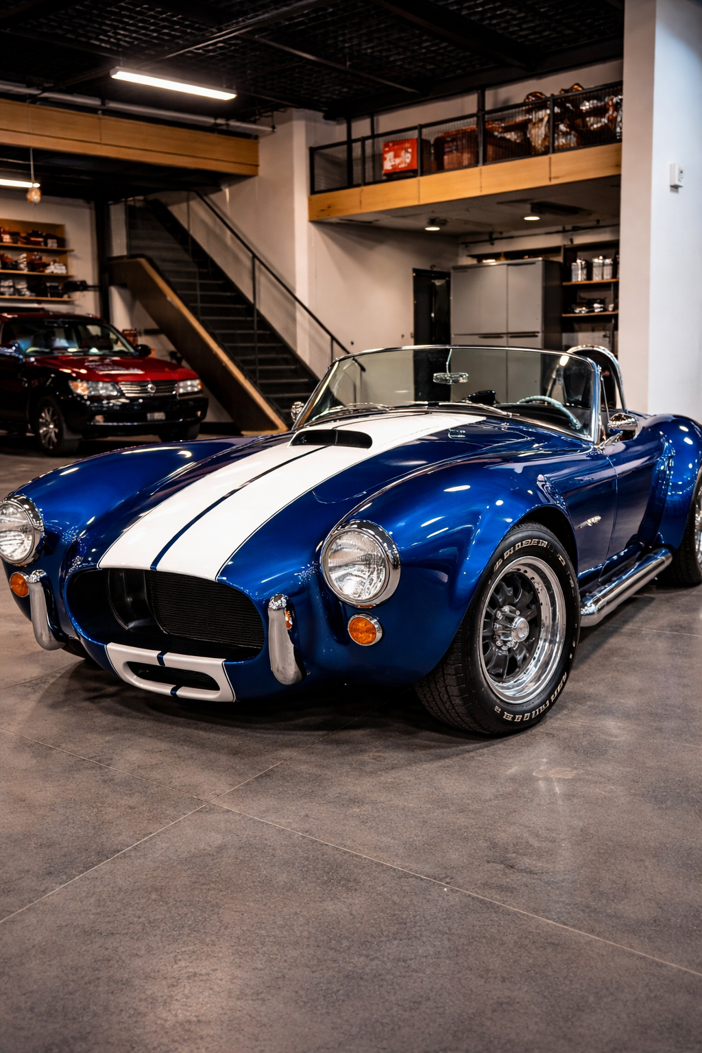 Clean, bright garage suite with mezzanine lounge