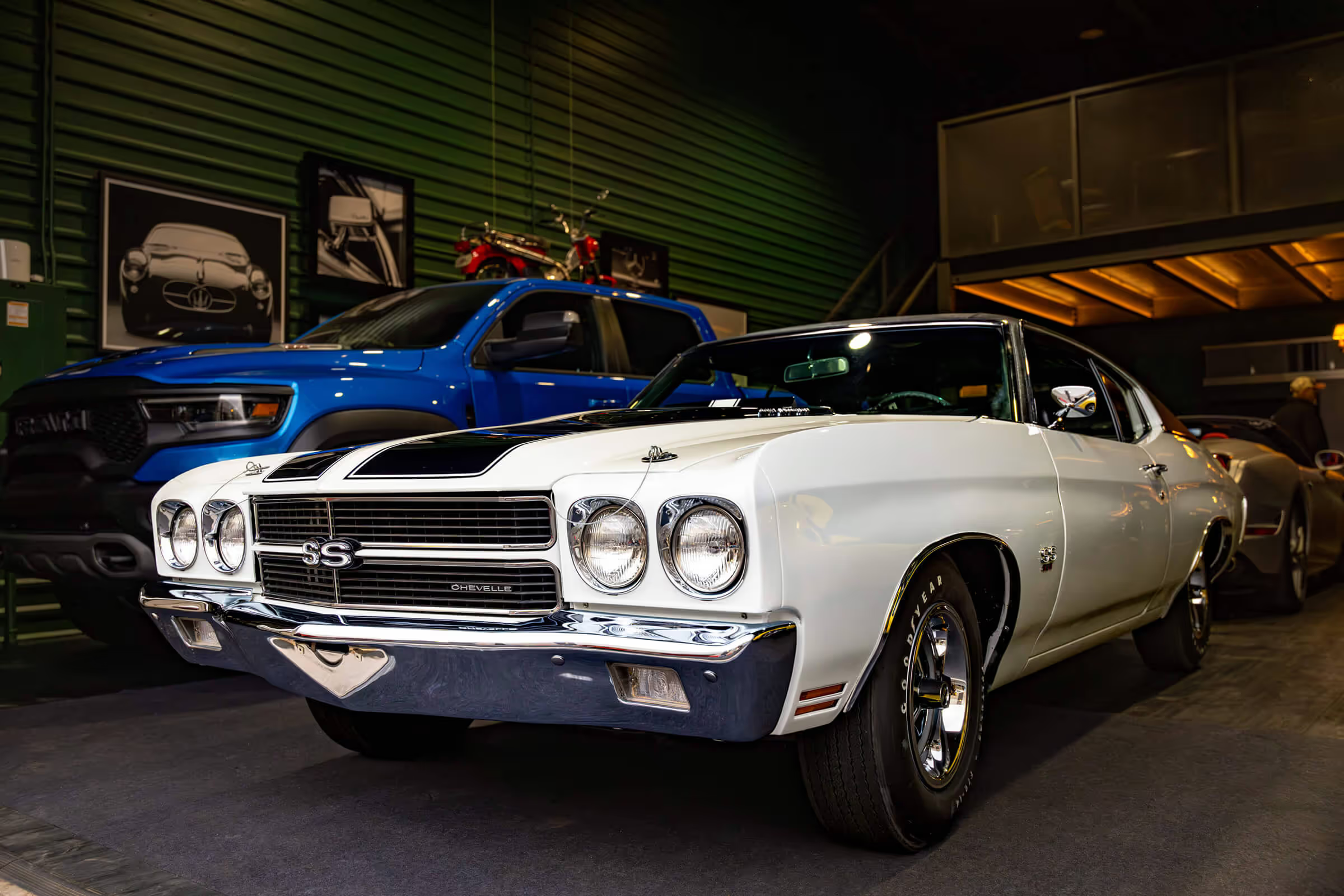 Creative studio workspace inside a private garage suite